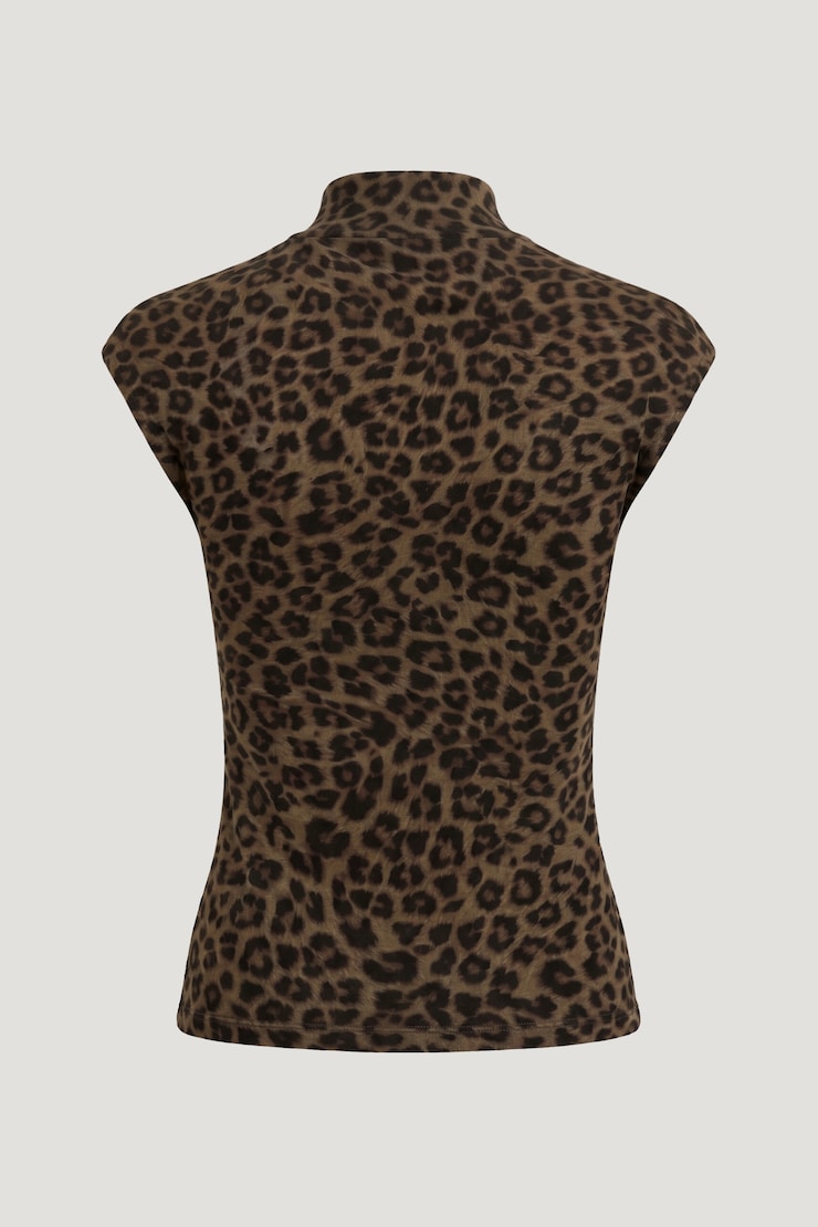 Bria Mesh Top Leopard Brown large