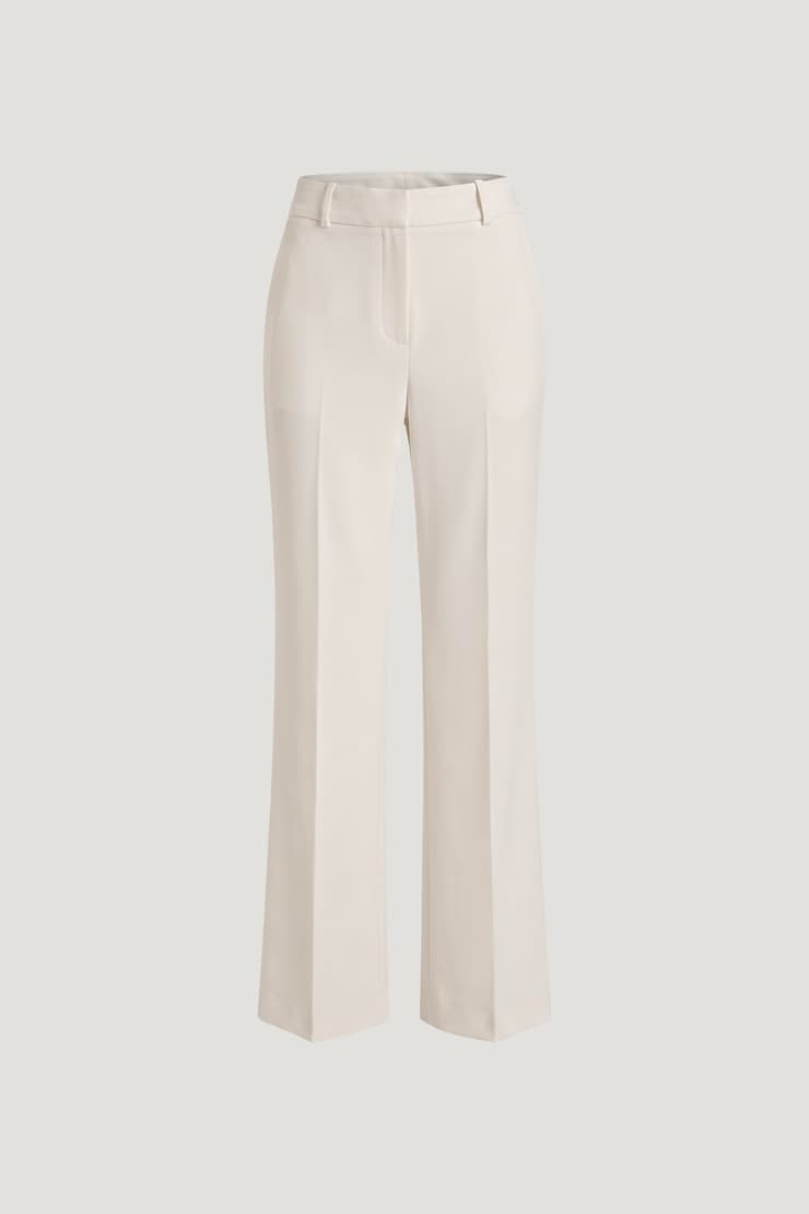 Camelia Crepe Straight Leg Pants Calming Off White large