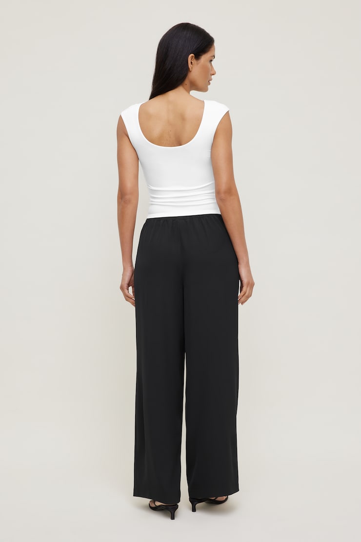 Sculpt Cap Sleeve T Shirt Bright White large