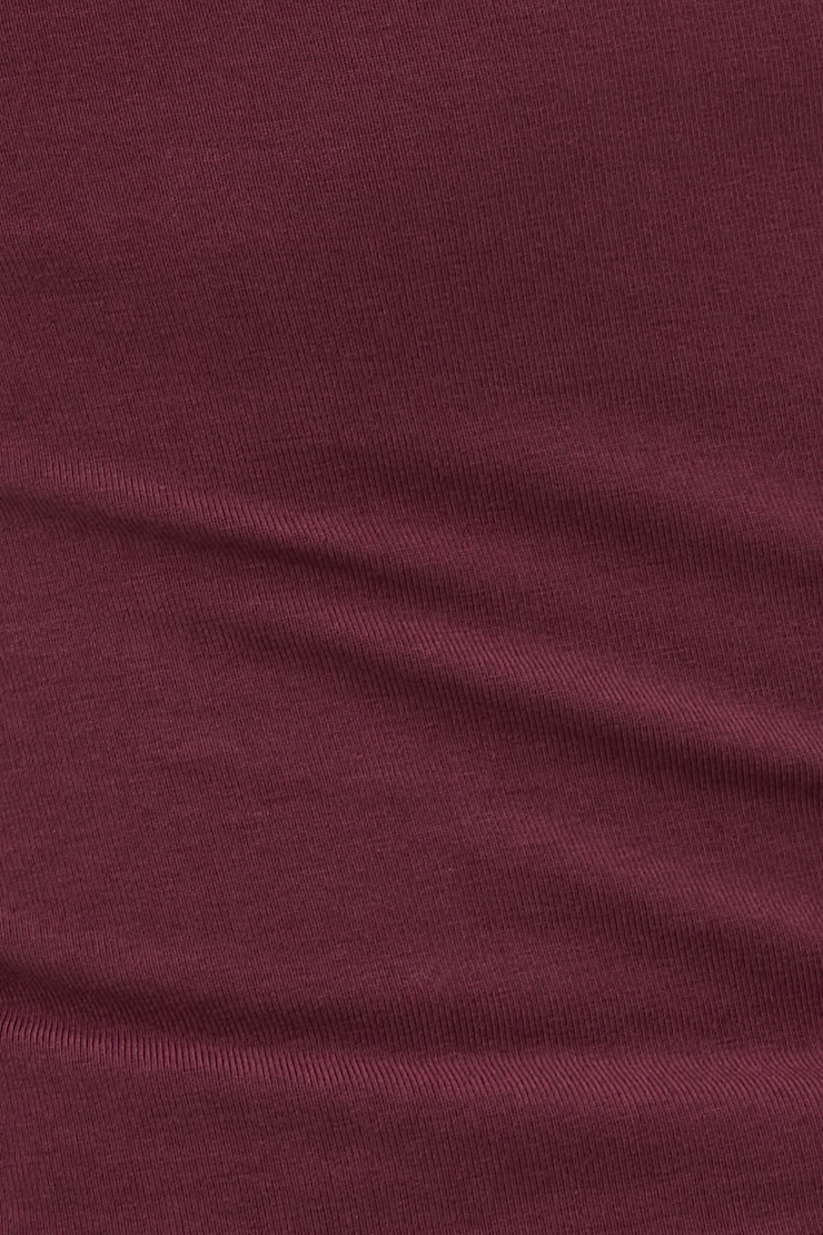 Maude Cotton Spandex T Shirt Maroon Banner large