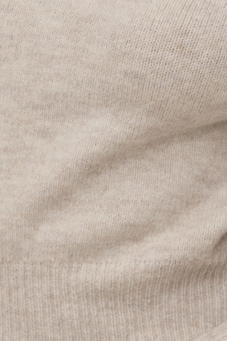 Audrey Cinched Polo Sweater Atmosphere Melange Beige large
