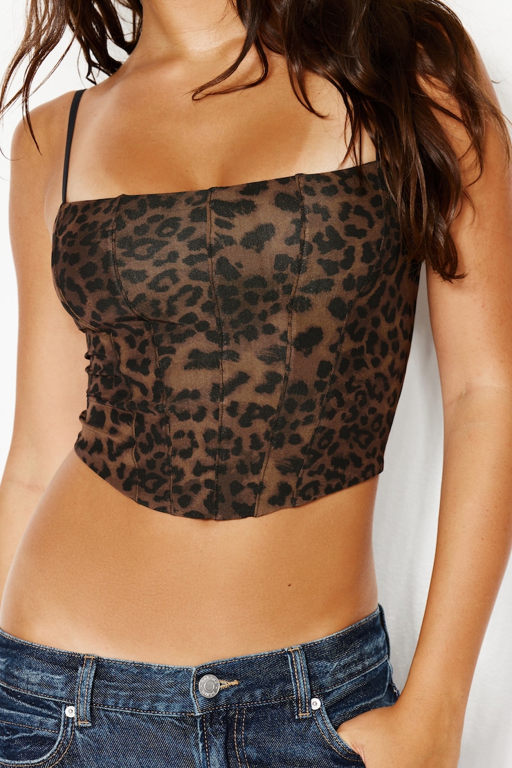 Mesh Bustier Top