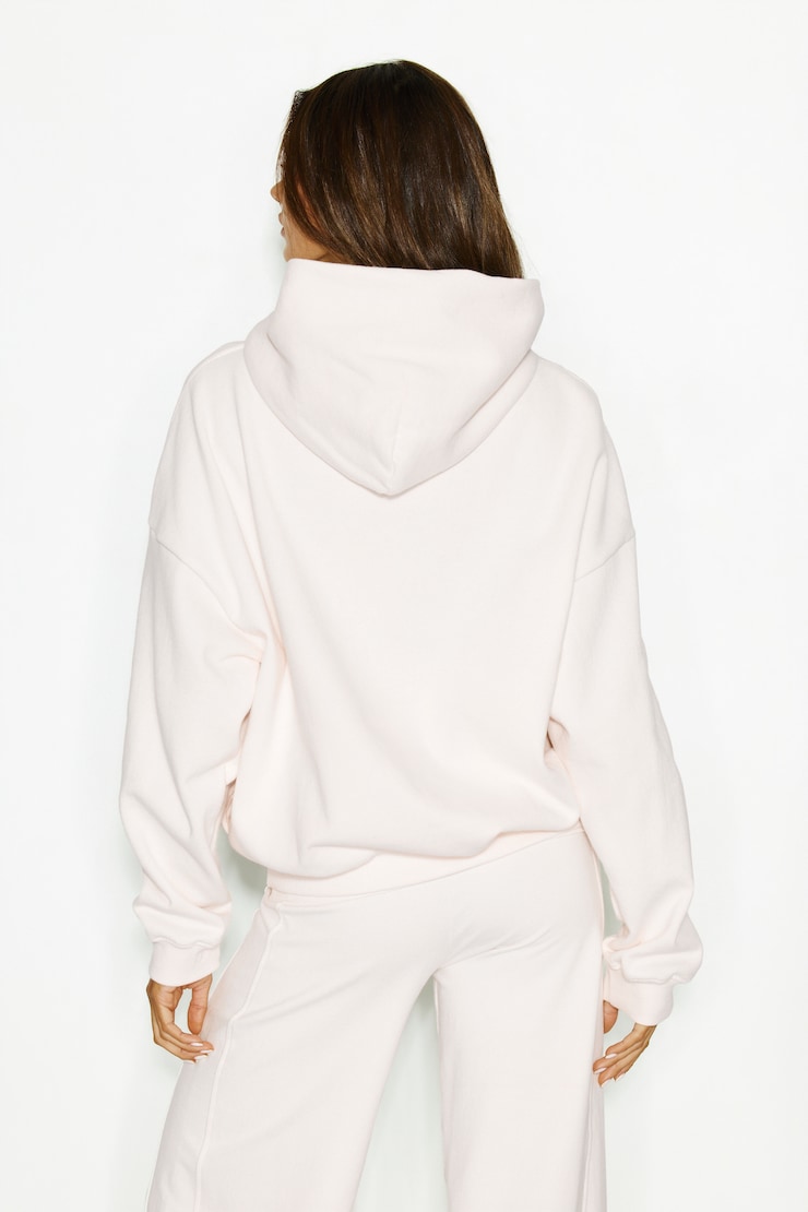 UltraFleece Hoodie, Sweet Cream with Chenille Logo Art, large