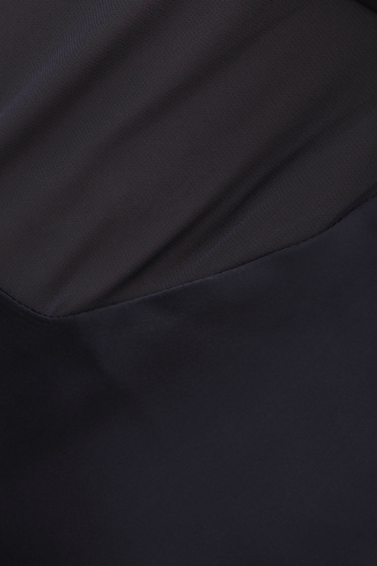 Sheer Satin Maxi Dress Deep Well Navy large