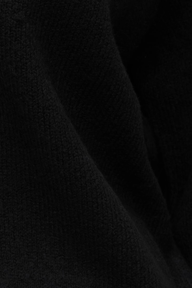 Shrunken Crewneck Sweater Jet Black large