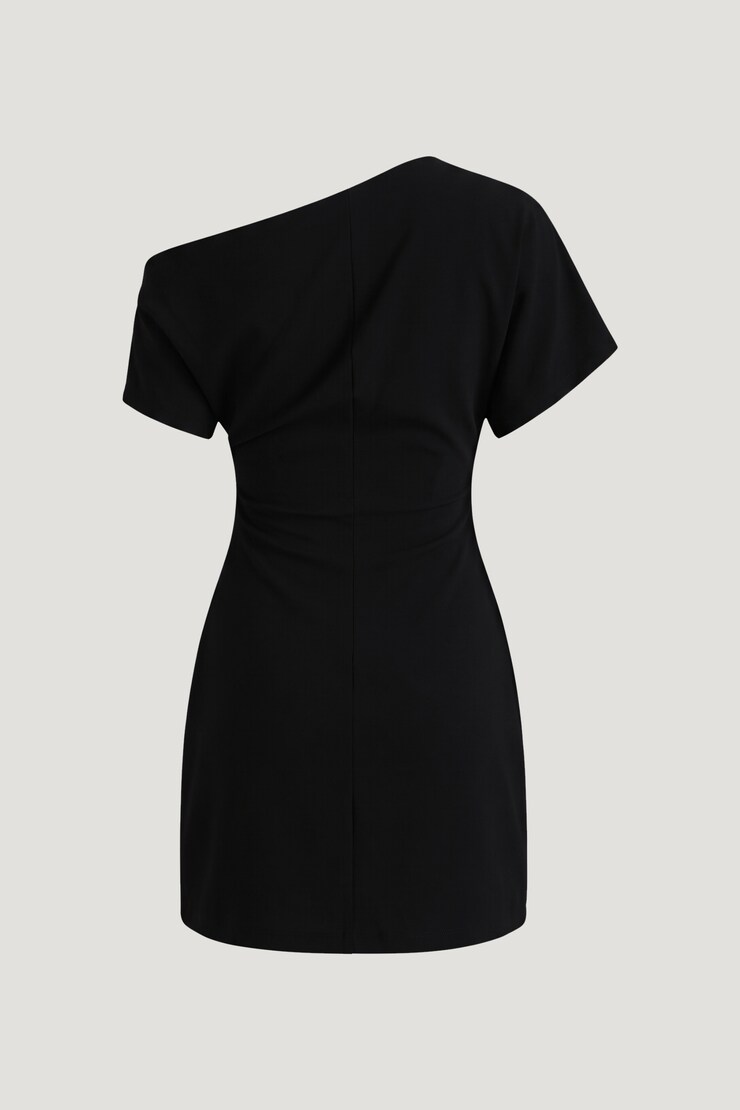 Alexa Cotton Mini Dress Jet Black large