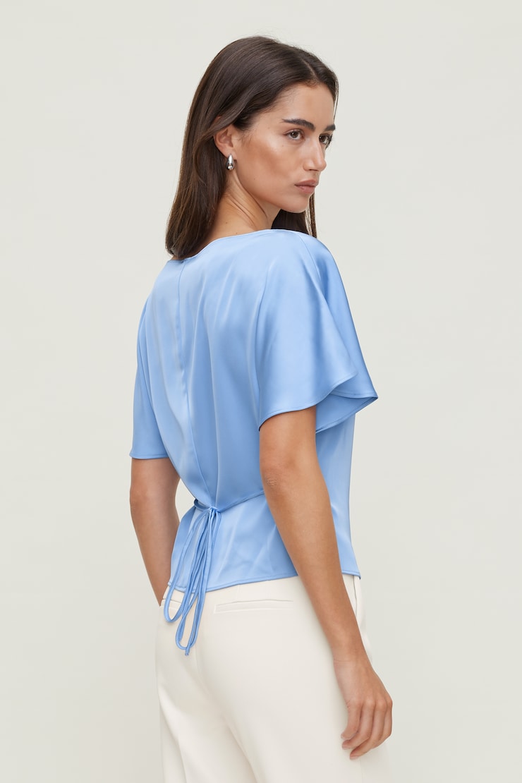 Farra Satin Blouse Bel Air Blue large