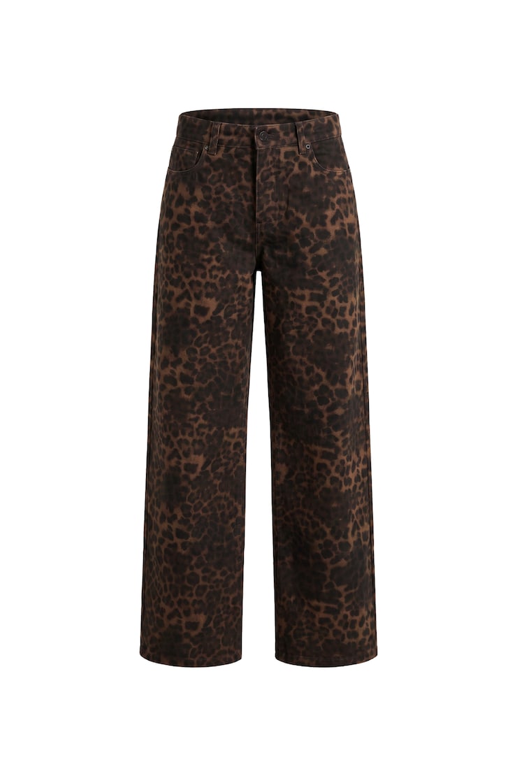 Low Rise Baggy Jeans, Untamed Leopard, large