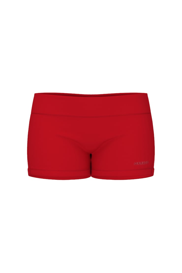 StretchTerry™ Cheeky Shorts, Scarlet Flame Red, large