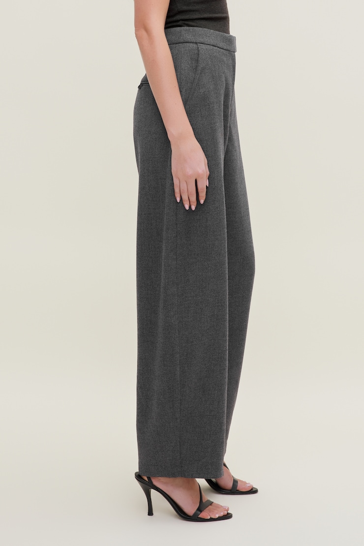 Pantalon à jambe ballon Slater Twill brossé gris large