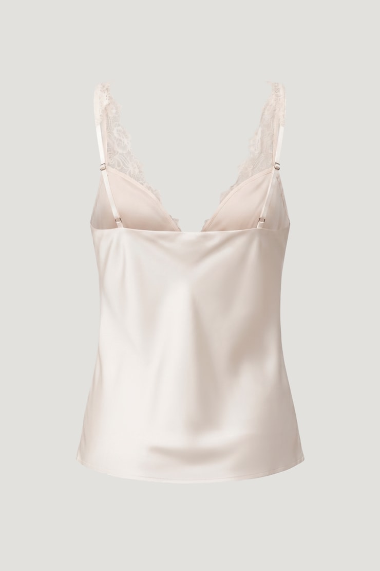 Satin Lace Cami Top Sea Salt Cream large