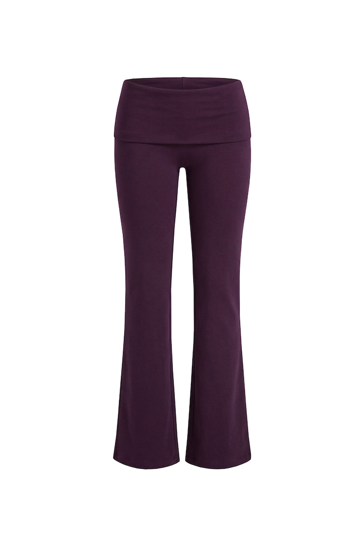 StretchTerry™ Foldover Bootcut Pants, WILD BERRY, large