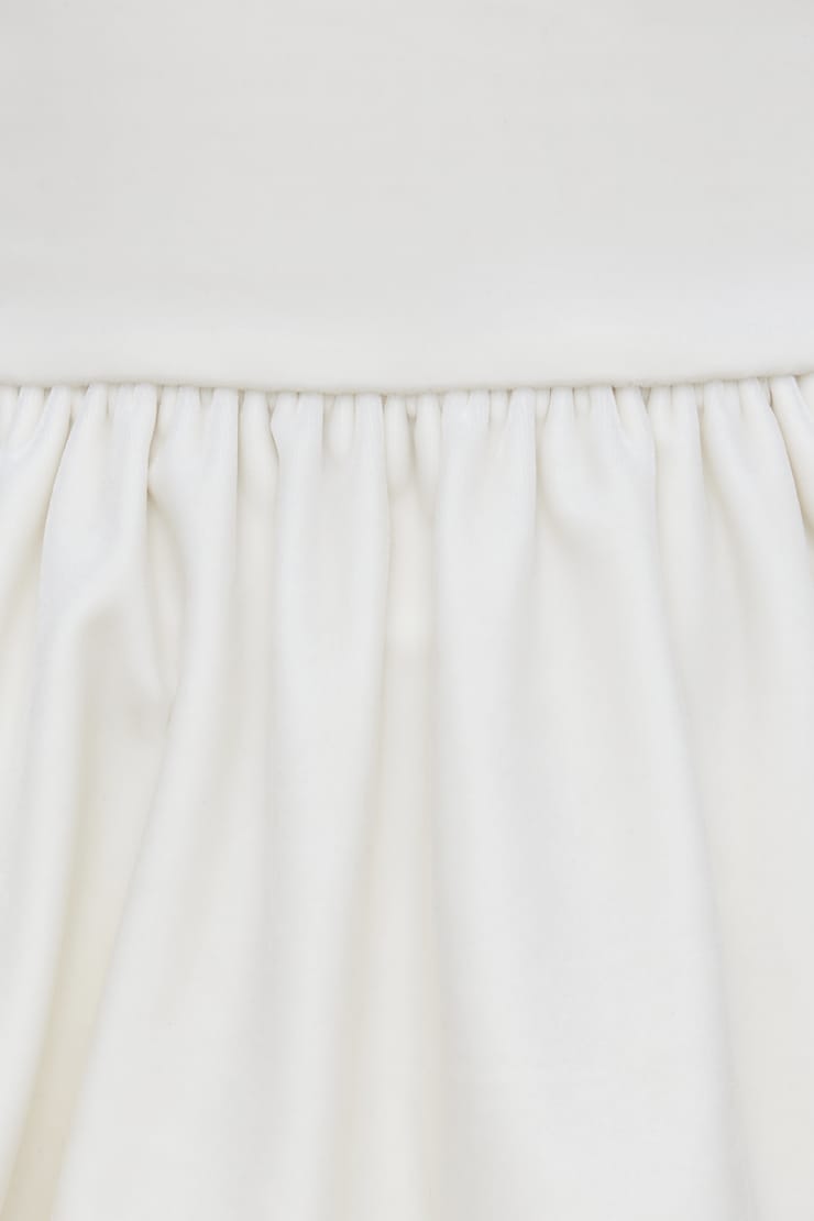 Peplum Velvet Tube Top Sea Salt Cream large