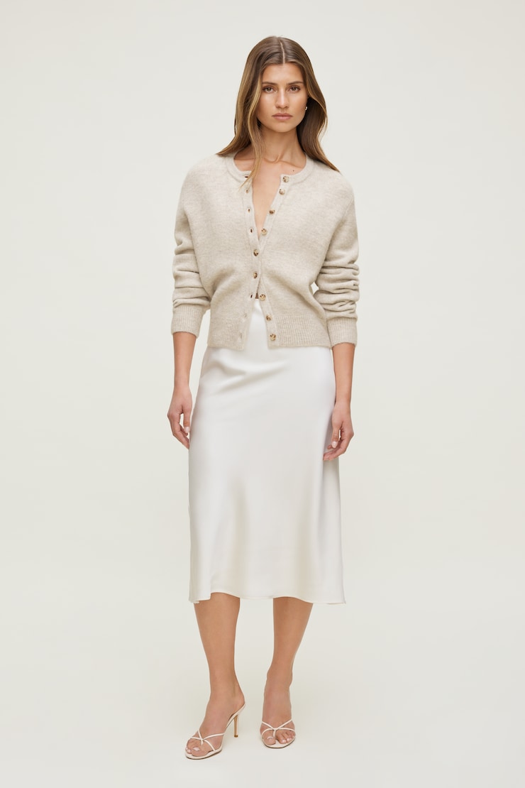 Rebecca Rebecca Crewneck Cardigan Blue | Dynamite