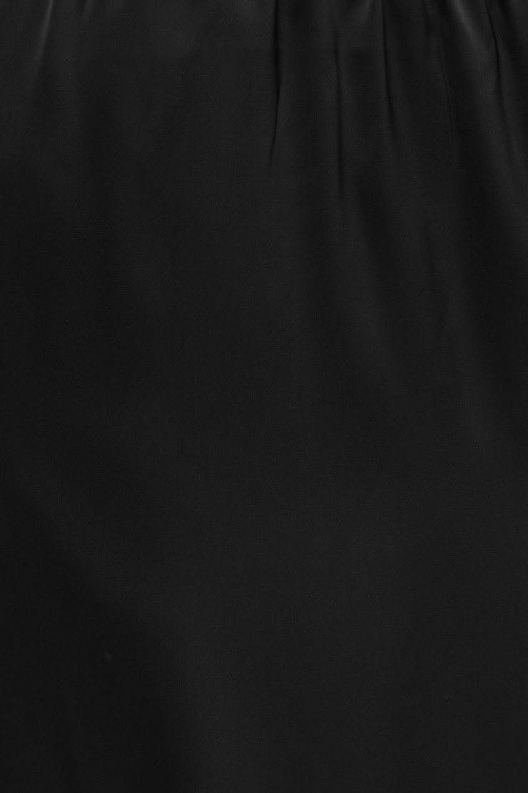 Pantalon cargo en satin Noir encre large