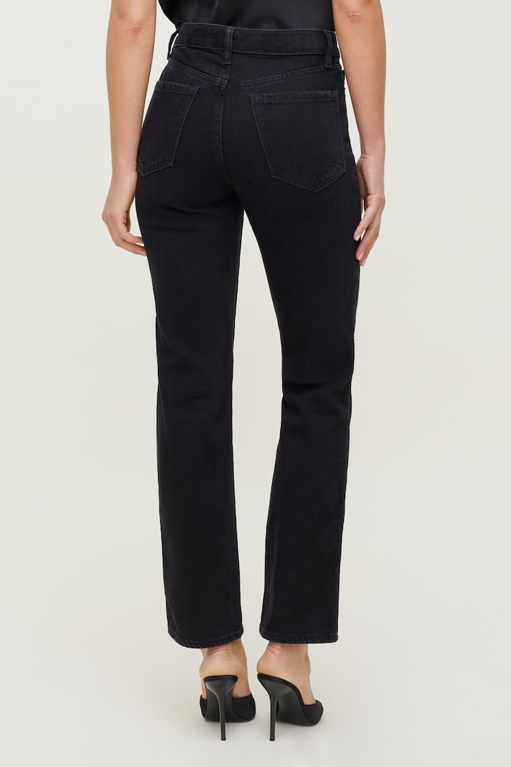 Frenchie High Rise Slim Leg Jeans Medium Dark Black / Smoky Black large