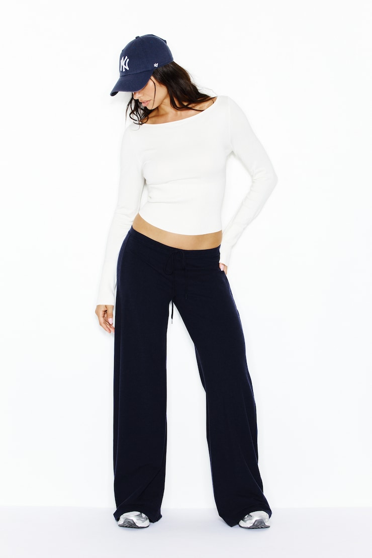 Ryan Fitted Boatneck Sweater, SNOW WHITE, large