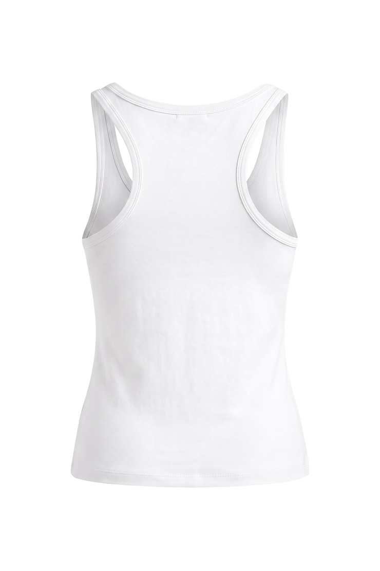 Sleek Scoop Tank Top, Bright White, large