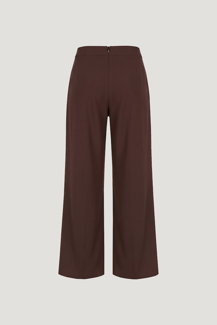 Tate Pleated Pants Bitter Chocolate Burgundy large