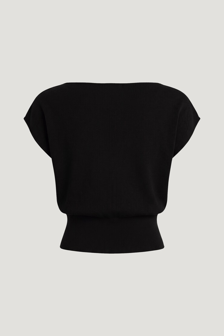 Aria Boat Neck Sweater Jet Black large