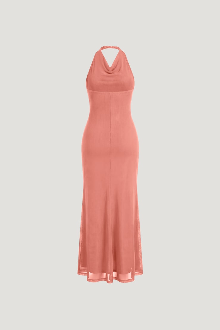 Robe maxi en maille drapée Scarlet