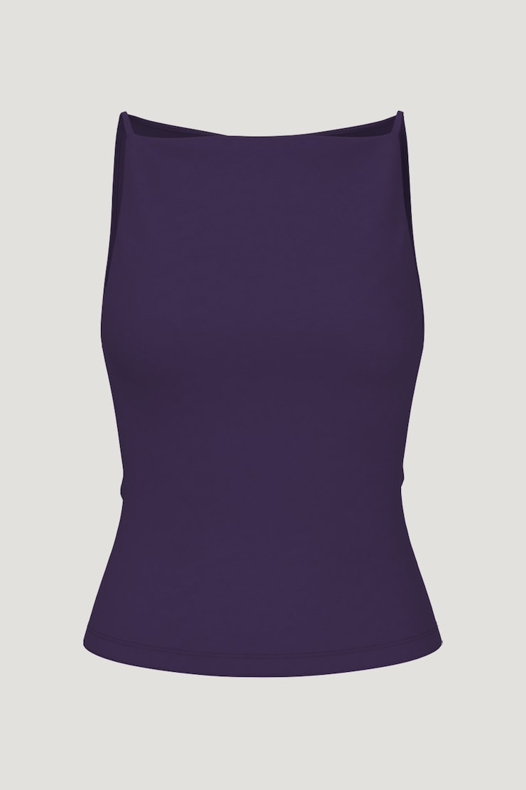 Sculpt Strappy Boat Neck Tank Top Parachute Purple large
