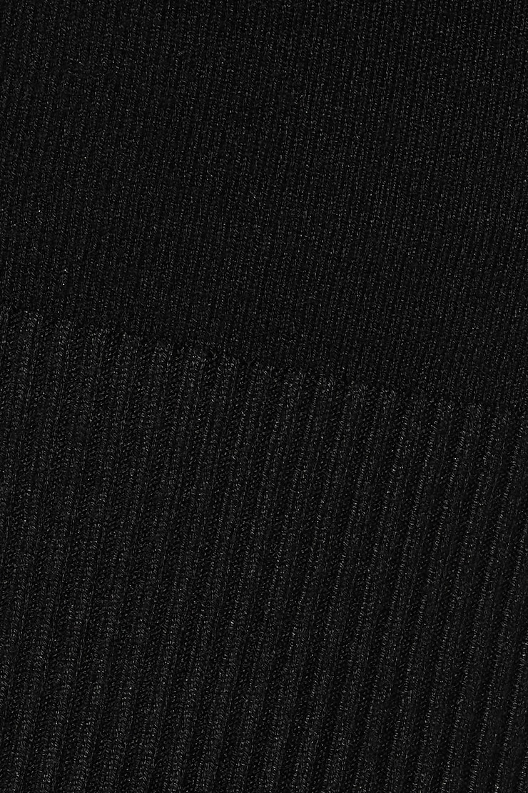 Scoop Neck Cinch Waist Sweater, Jet Black, large