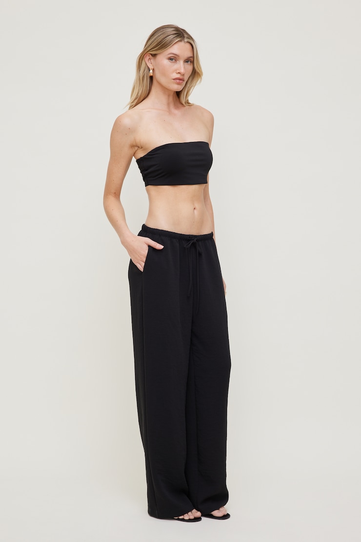 Soutien-gorge bandeau sculptant Noir encre large