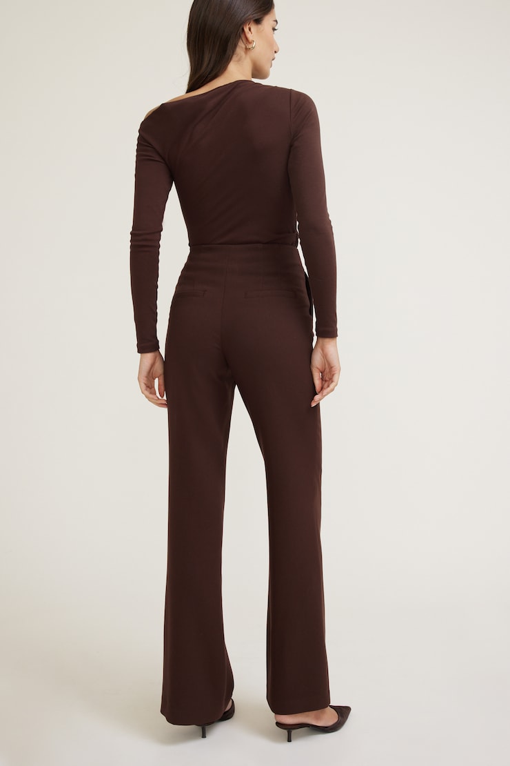 Stevie Slim Bootcut Pants Bitter Chocolate Burgundy large
