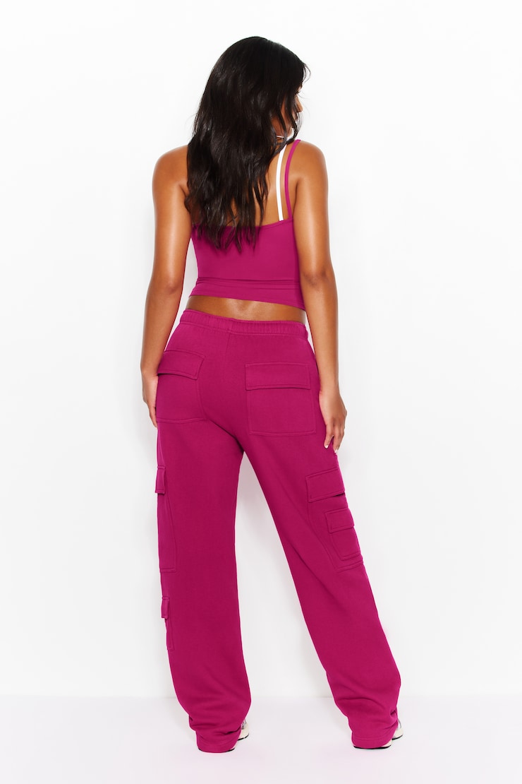 UltraFleece Cargo Sweatpants, Raspberry Cheeks Pink, large