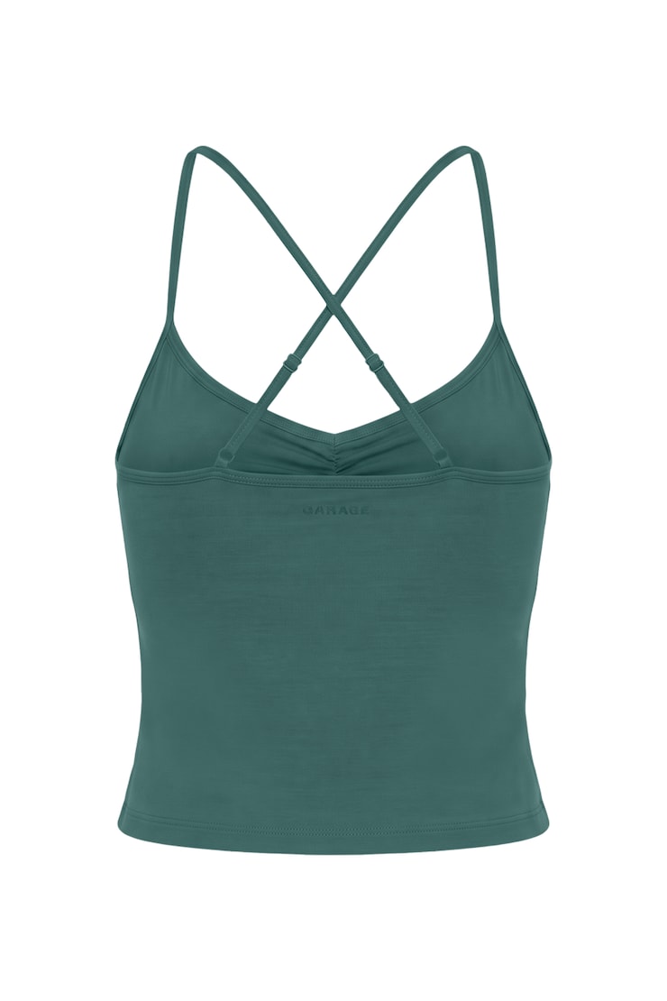 Active Ruched Cami Top, Teal Temptation, large