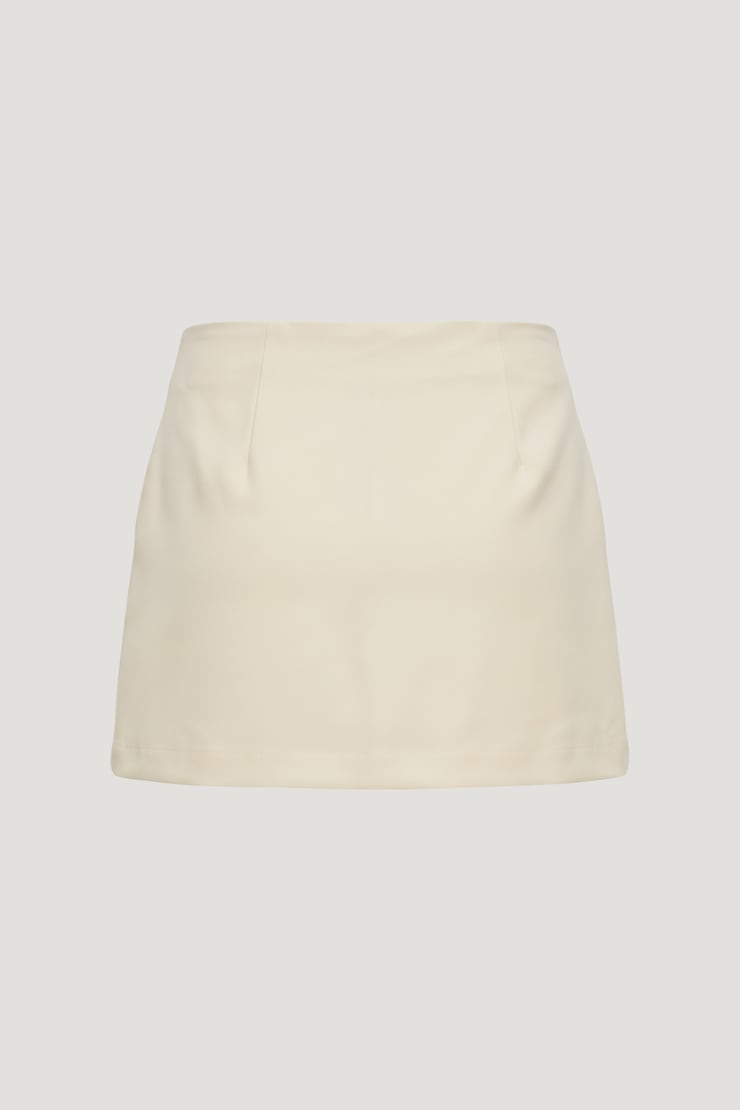 Fitted Mini Skort Rainy Day Beige large