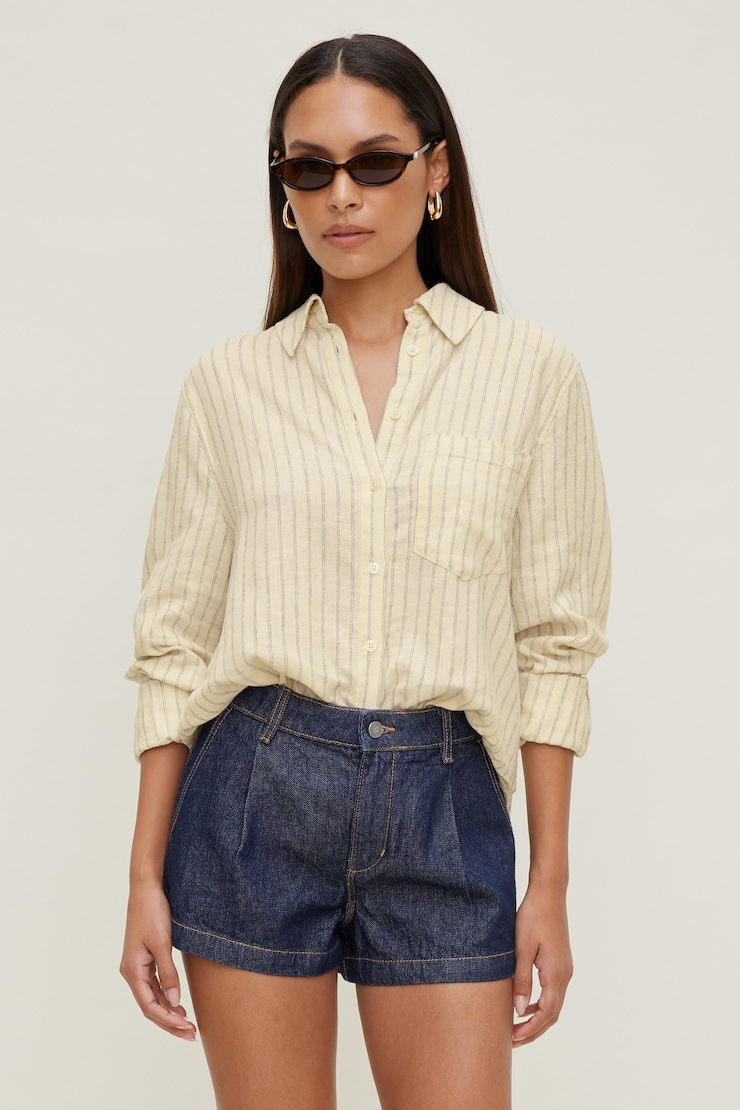 Chemise en lin surdimensionnée Isla