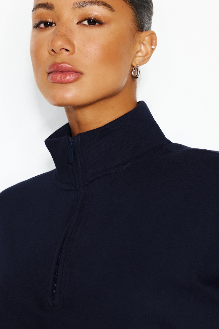 UltraFleece Half Zip Sweatshirt, Naughty Navy Blue, large