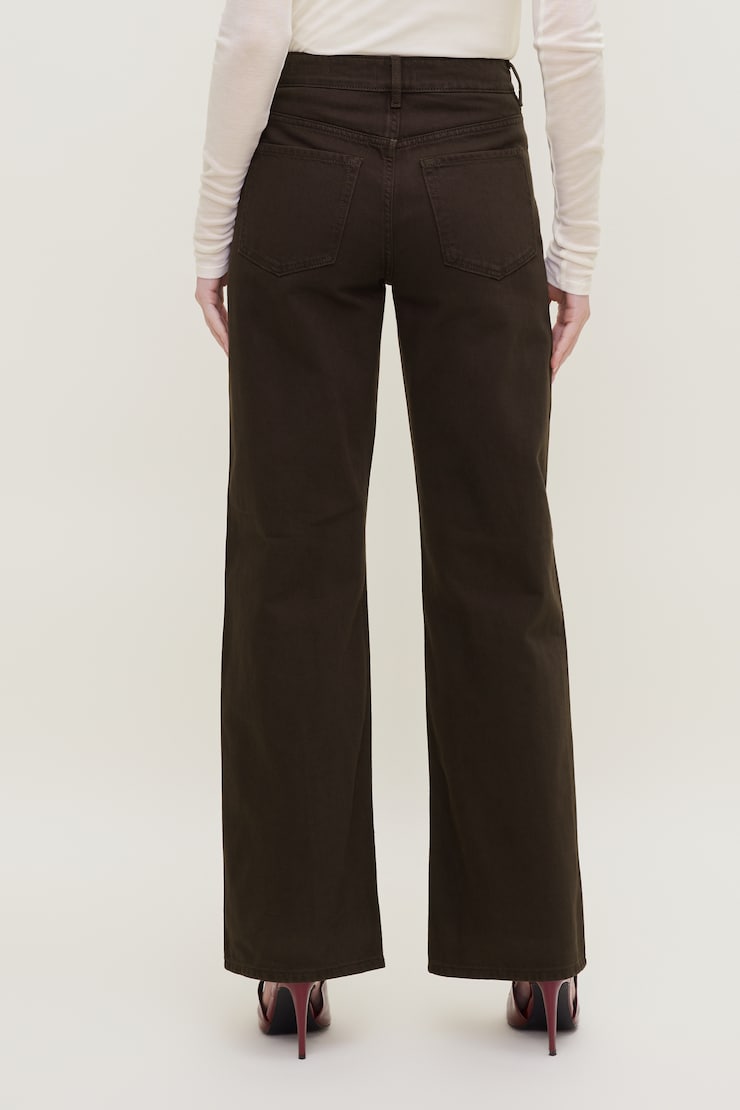 Heidi High Rise Wide Leg Jeans Black Coffee large