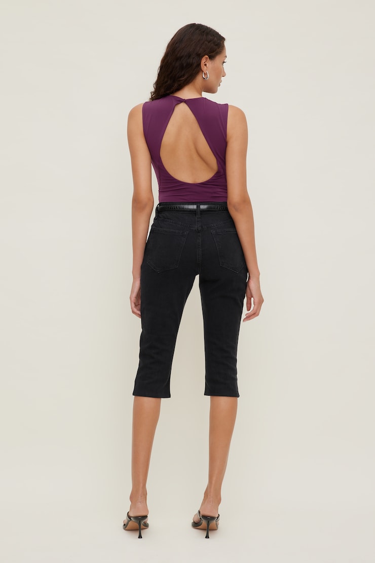Sculpt Open Back Bodysuit Plum Caspia Purple large
