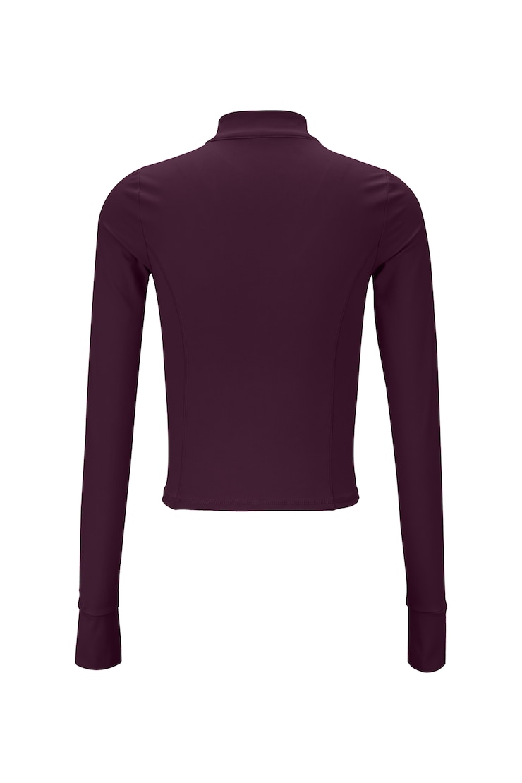 Active Zip Up Jacket, Wild Berry Maroon, large