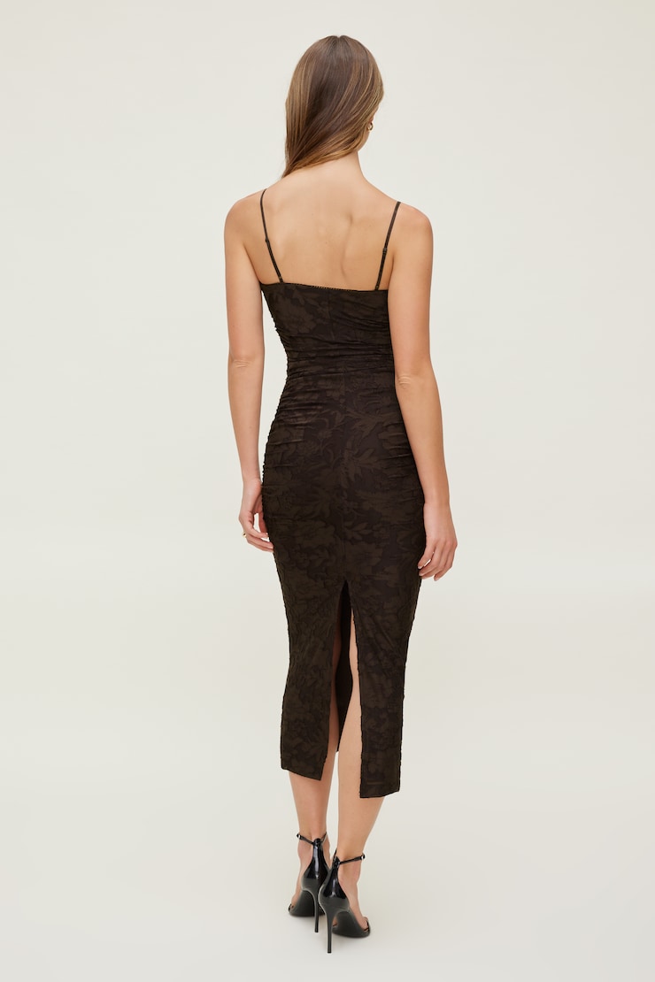 Robe maxi en jacquard Mona