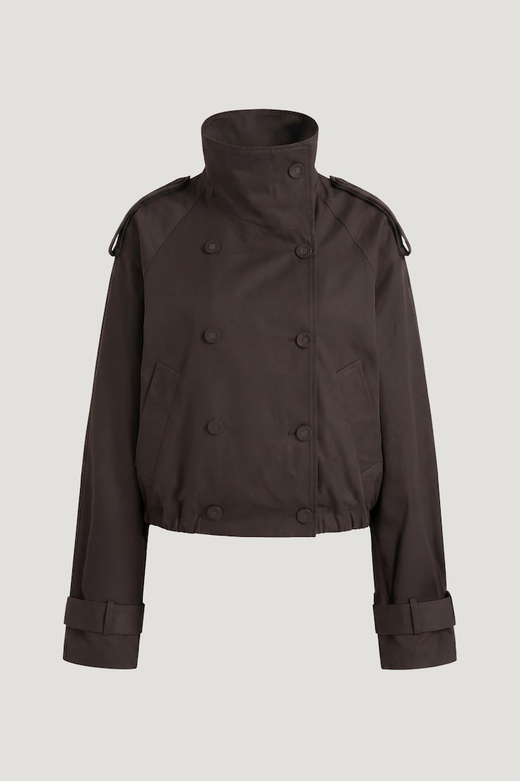 Siena Trench Bomber Jacket Java Brown large