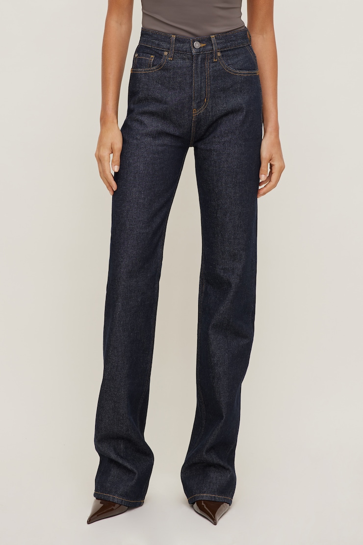 Valentina Ultra High Rise Bootcut Jeans Dark Indigo / Rinse large