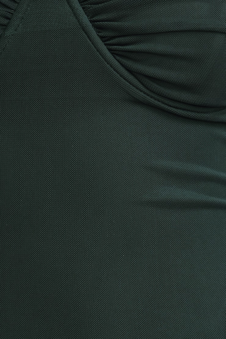 Monet Mesh Maxi Dress Scarab Green Mesh large