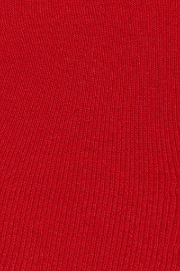 StretchTerry Plunge Halter Top, Scarlet Flame Red, large