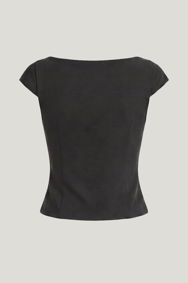 Scoop Neck Top Jet Black large