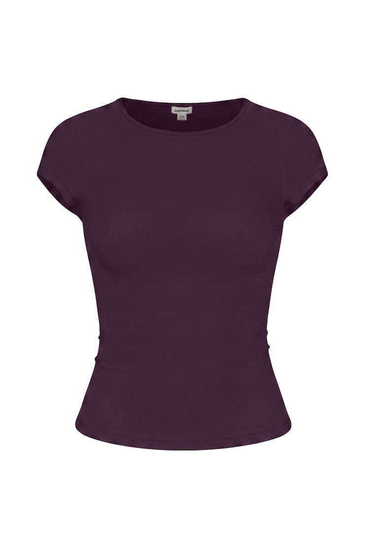 Sleek Crewneck T-Shirt, Wild Berry Maroon, large