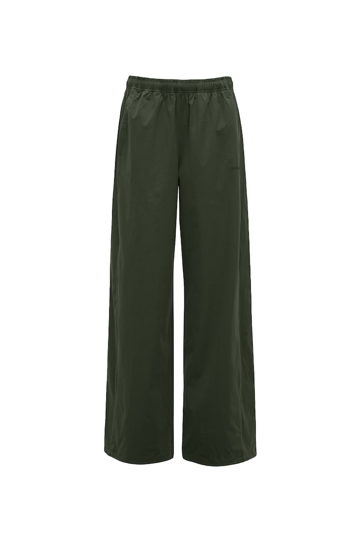 On Track Nylon Joggers, Olive Obsession, large