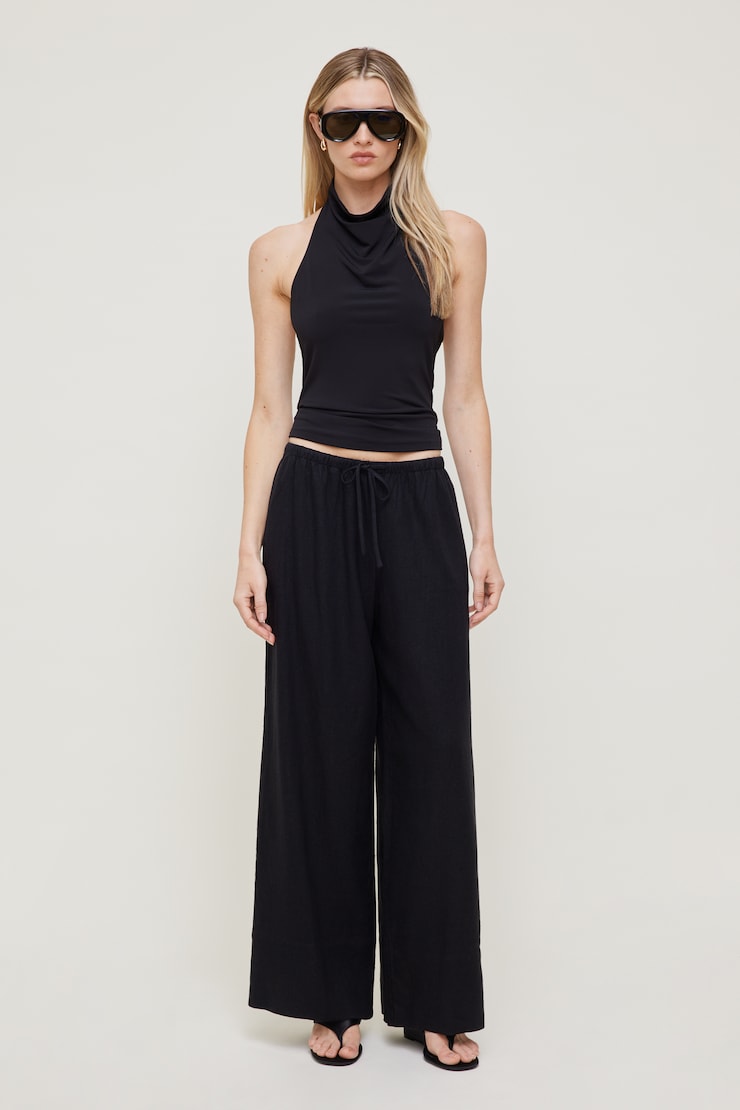 Leo Linen Wide Leg Pants