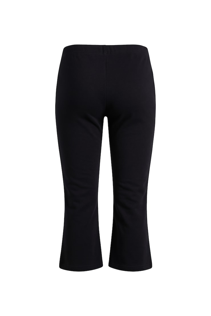 Pantalon évasé court StretchTerryᵐᶜ, Noir encre, large