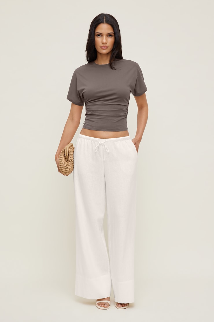 Andrea Jersey T Shirt Iron Taupe large