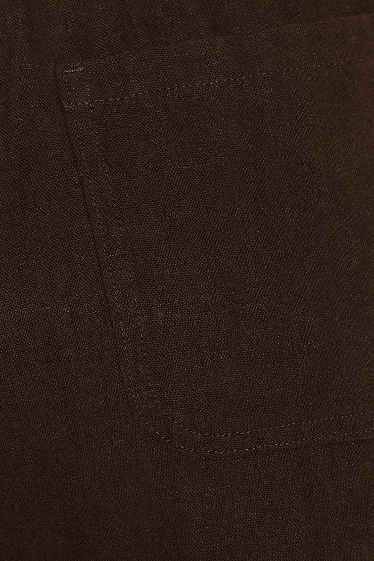 Clean Linen Mini Shorts, Armadillo Brown, large