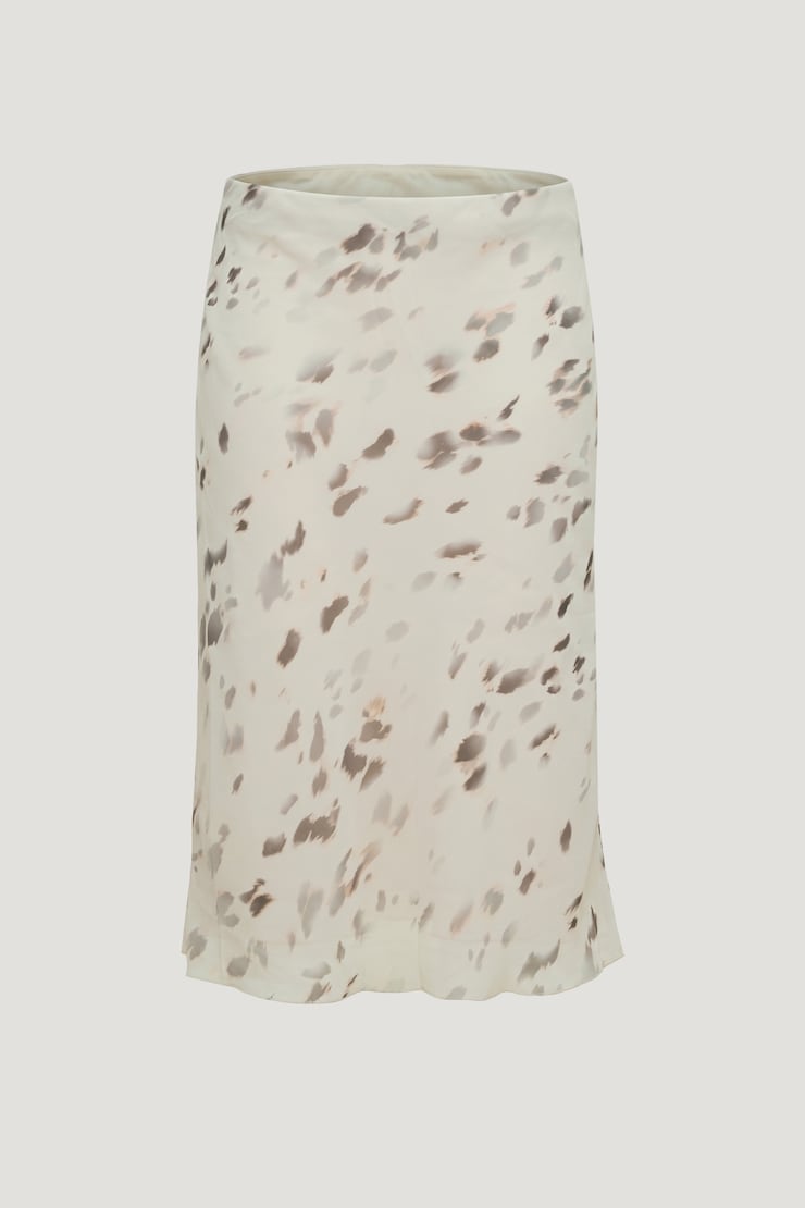 Esther Georgette Midi Skirt Beige Floral large